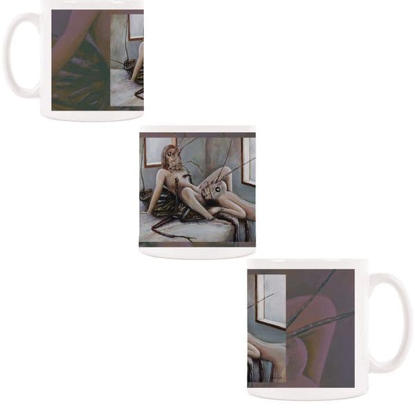 Insex White Handle Coffee Mug