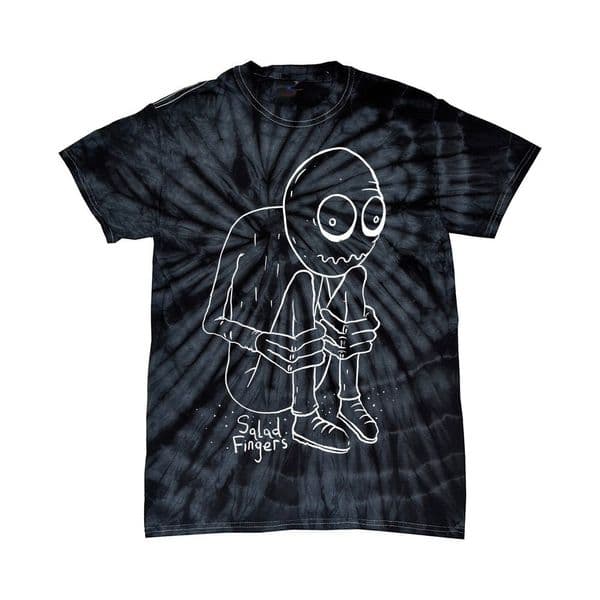 NEW! Salad Fingers Despair Tye Dye T-Shirt (Black)