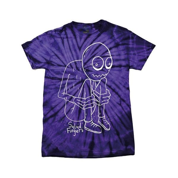 NEW! Salad Fingers Despair Tye Dye T-Shirt (Purple)