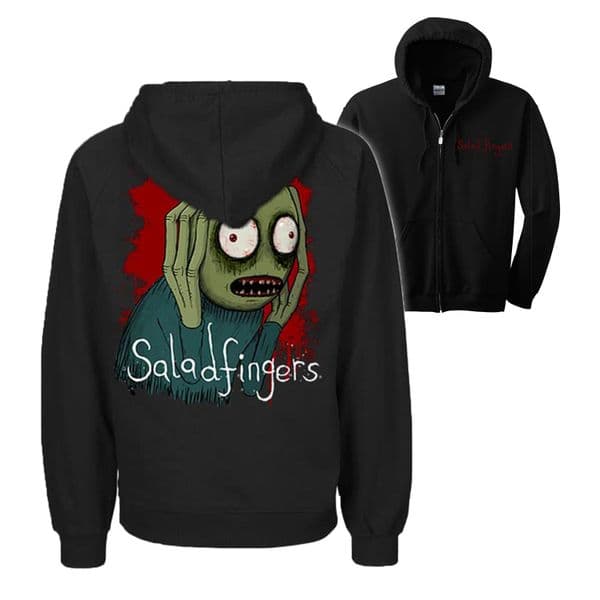 NEW! Salad Fingers Oh No Zip Hoodie Jacket