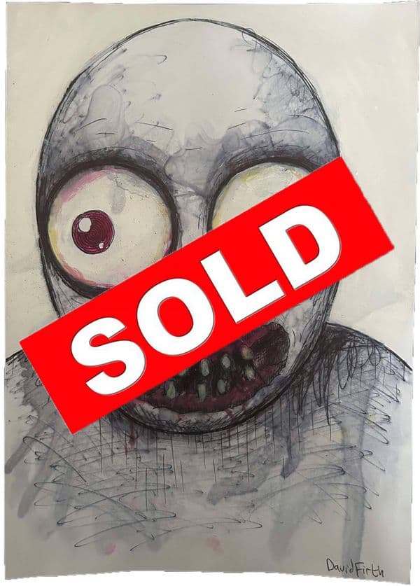 Salad Fingers After Dinner A4 Original Artwork