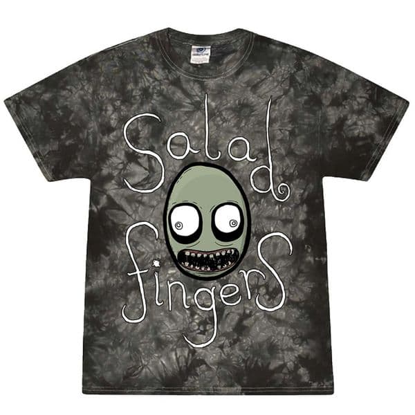 Salad Fingers Black Logo Tie-Dye T-Shirt