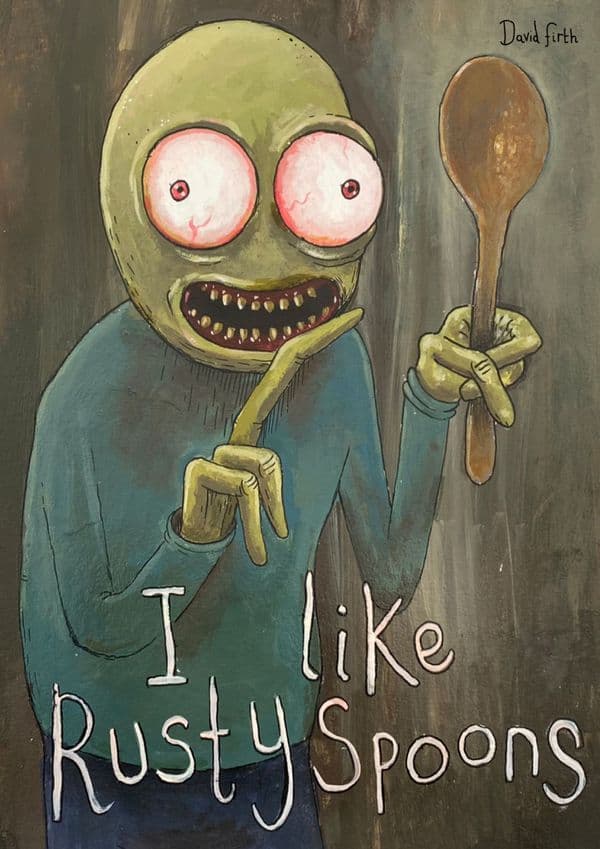 Salad Fingers Mr Spoons A4 Print
