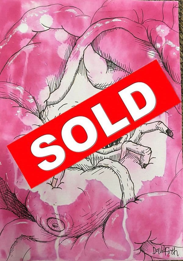 SuperStomachMan (Turbo) A4 Original Artwork