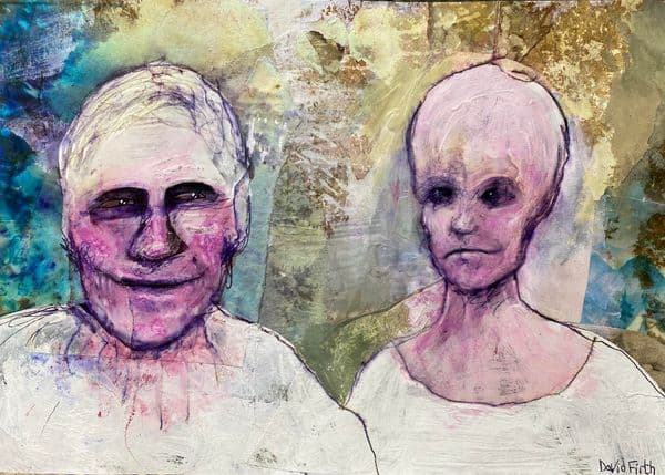 The Couple A3 Original Artwork