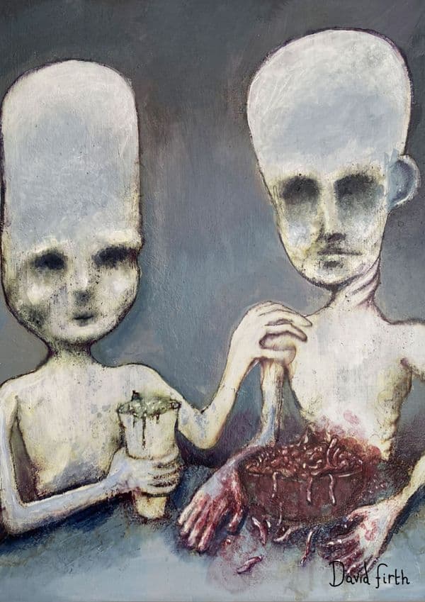 Two Blokes Out For Dinner A4 Print