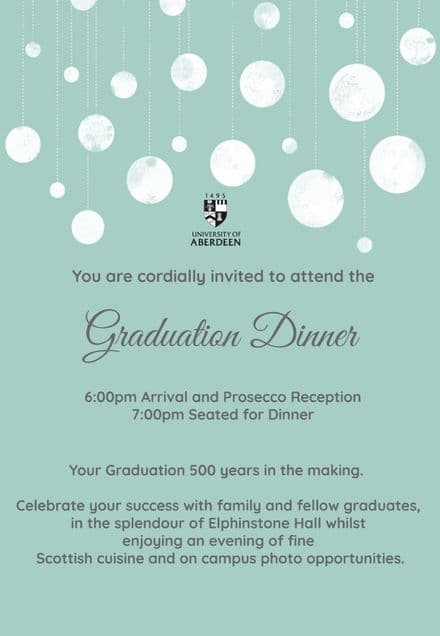 Graduation Celebration Dinner