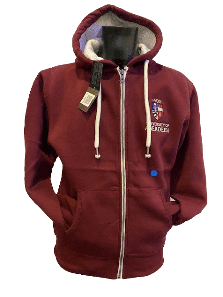 Unisex Zip Hoody Burgundy