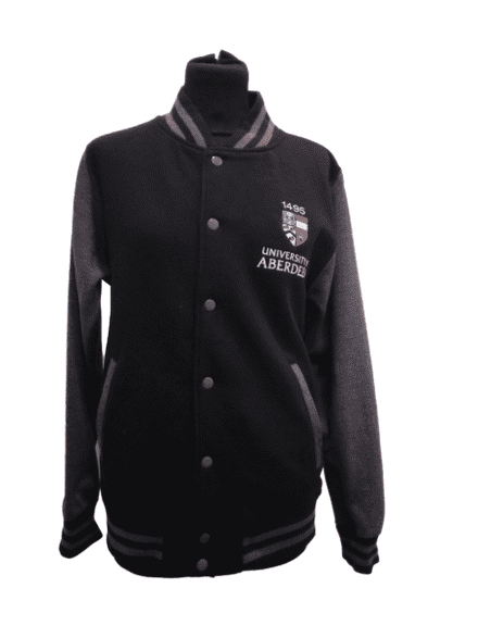University Baseball Jacket Black/Charcoal