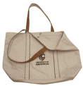 University Courtside Large Tote Bag White/Caramel