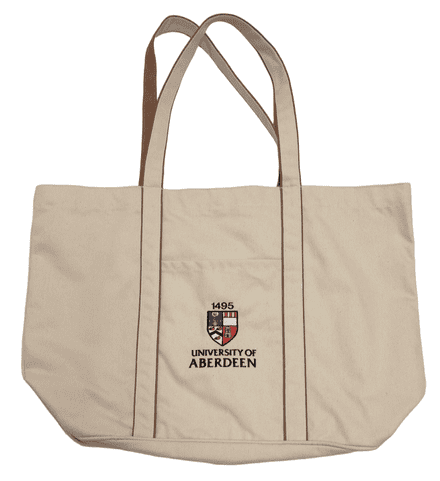 University Courtside Large Tote Bag White/Caramel