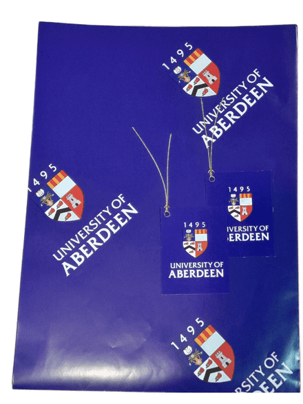University Crested Wrapping Paper With Tag