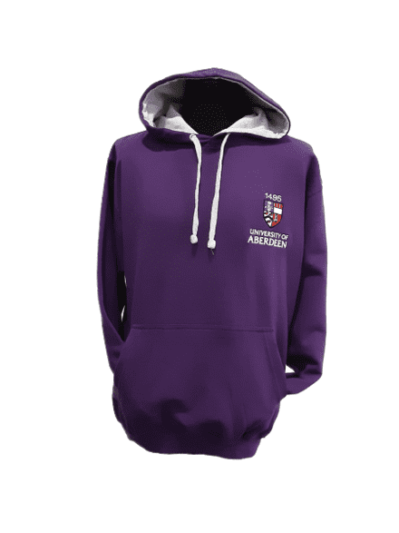 University Varsity Hoody Purple/Heather Grey