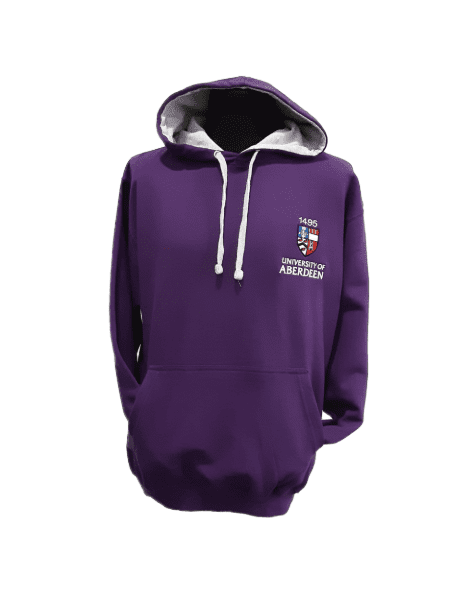 University Varsity Hoody Purple/Heather Grey