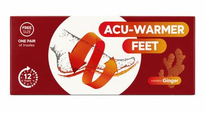 Acu-Warmer Heat Patches for feet - contains Ginger