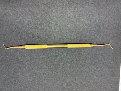 Auricular double ended angled probe - gold plated