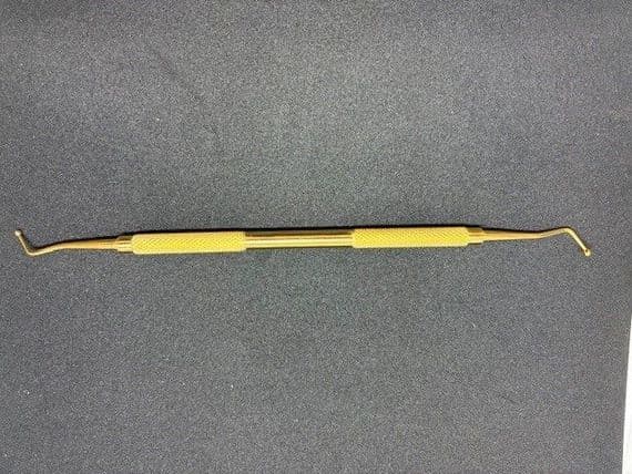 Auricular double ended angled probe - gold plated