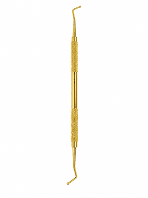 Auricular double ended angled probe - gold plated