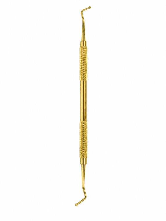 Auricular double ended angled probe - gold plated