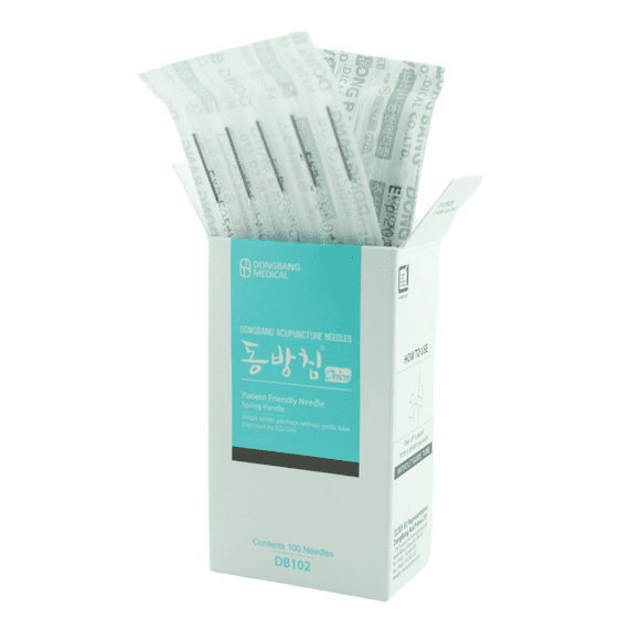 DongBang DB102 Acupuncture Needles – No Guide Tube, 100 Needles