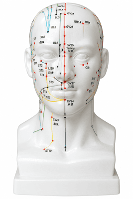 Human Head Acupuncture Model 21cm | Acupoint Reference