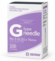 SEIRIN G Type Acupuncture Needles | Extra Long | 100 Box