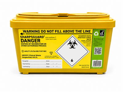 Sharps Disposal Bin 1 Ltr