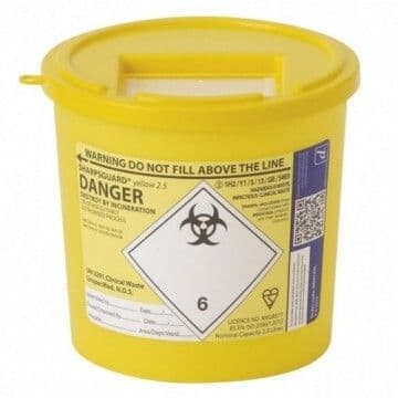 Sharps Disposal Bin 2.5 Ltr