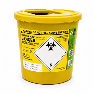 Sharps Disposal Bin 2.5 Ltr