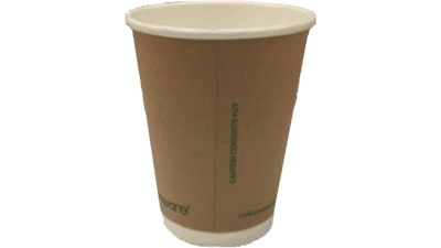10 oz Kraft Compostable Double Walled Cups 100/pack