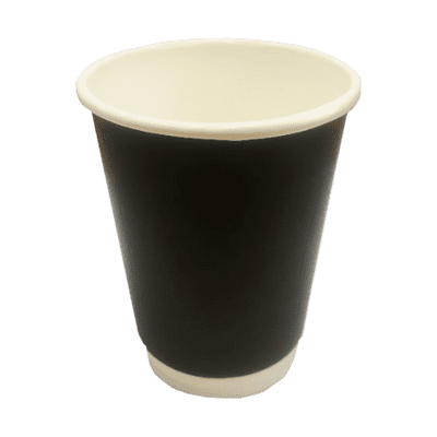 12oz Double Wall Black Paper Cup 100/pack