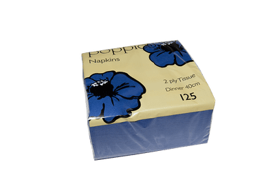 2 Ply Blue Napkin 40cm 125/pack