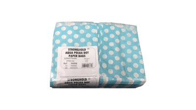 Aqua and White Polka Dot Bags Unstrung 5
