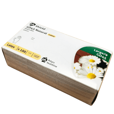 Large Powder Free Latex Gloves 100/box