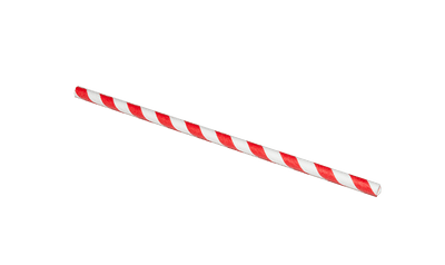 Red and White Paper Straw 250/pack