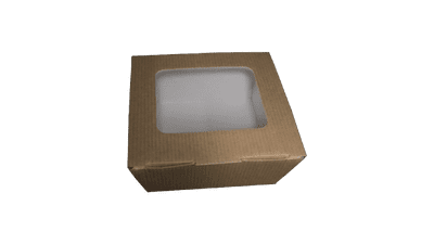 Taste Window Box Small (Corrugated Kraft) 80 x 125 mm 100/pack