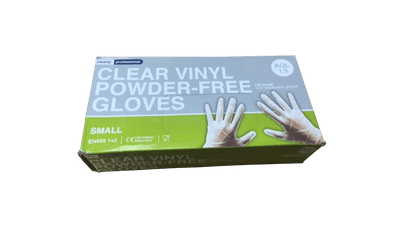 Vinyl Gloves Clear Small Powder Free 100/box