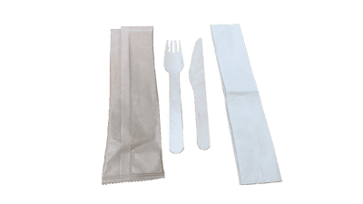 Wooden Cutlery Set (Fork, Knife & Serviette) 250/box