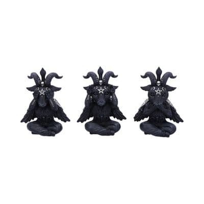 3 Wise Baphoboo See Hear Speak No Evil 17cm Figurines