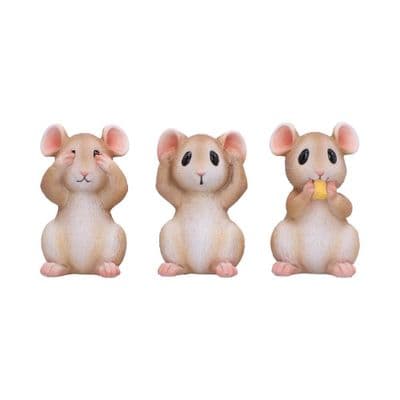 3 Wise Mice See Hear Speak No Evil Figurines