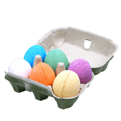 6 Coloured Easter Chicken Egg Bath Bombs in Egg Box