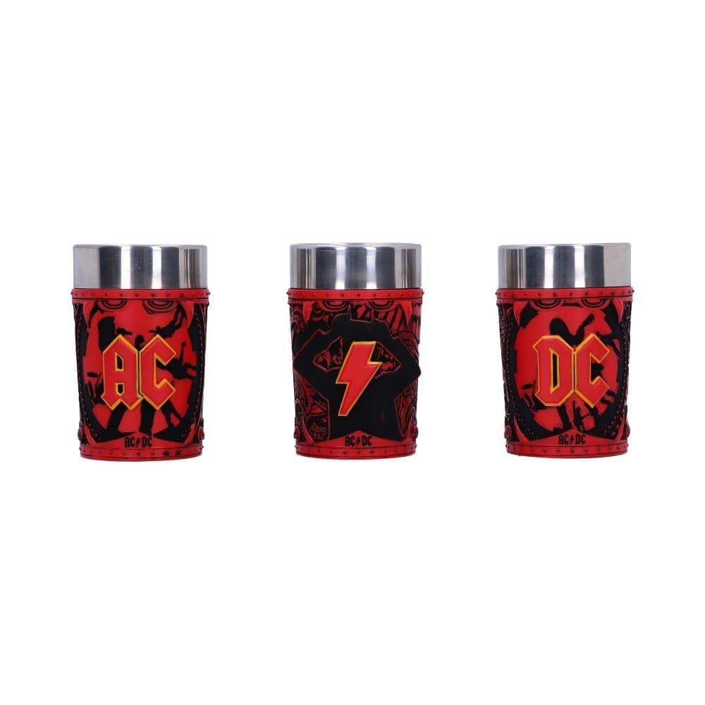 ACDC Logo Set Of 3 Shot Glasses | Nemesis Now Heavy Metal Collectibles ...