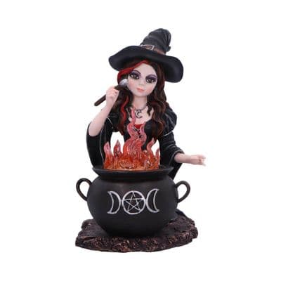 Althea Spell Casting Cauldron Witch Figurine
