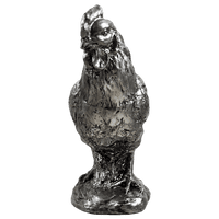 Antique Silver Finish Farmyard Chicken Animal Ornament | Deal Dover Canterbury Kent