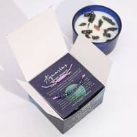 Aquarius Zodiac Star Sign Crystal Candle With Gemstone Bracelet | Soy Wax Candles Deal Kent