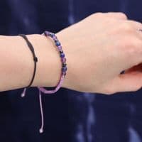 Aquarius Zodiac Star Sign Crystal Candle With Gemstone Bracelet | Soy Wax Candles Deal Kent