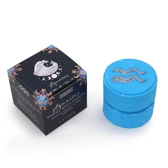 Aquarius Zodiac Sign Bath Bomb With Cosmic Horoscope | Astrology Bath Bombs