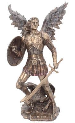 Archangel Michael Victorious Cold Cast Bronze Sculpture