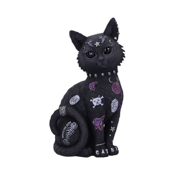 Bad to the Bone Tatoo Cat Figurine