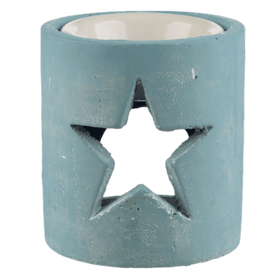 Blue Concrete Star Wax Melter / Oil Burner